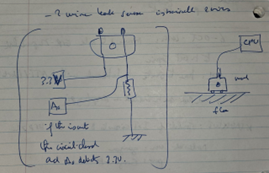 circuit diagram - connection of binary sensor to the ESP32 GPIO pins