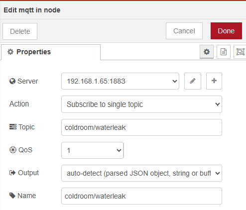 node red mqtt in details